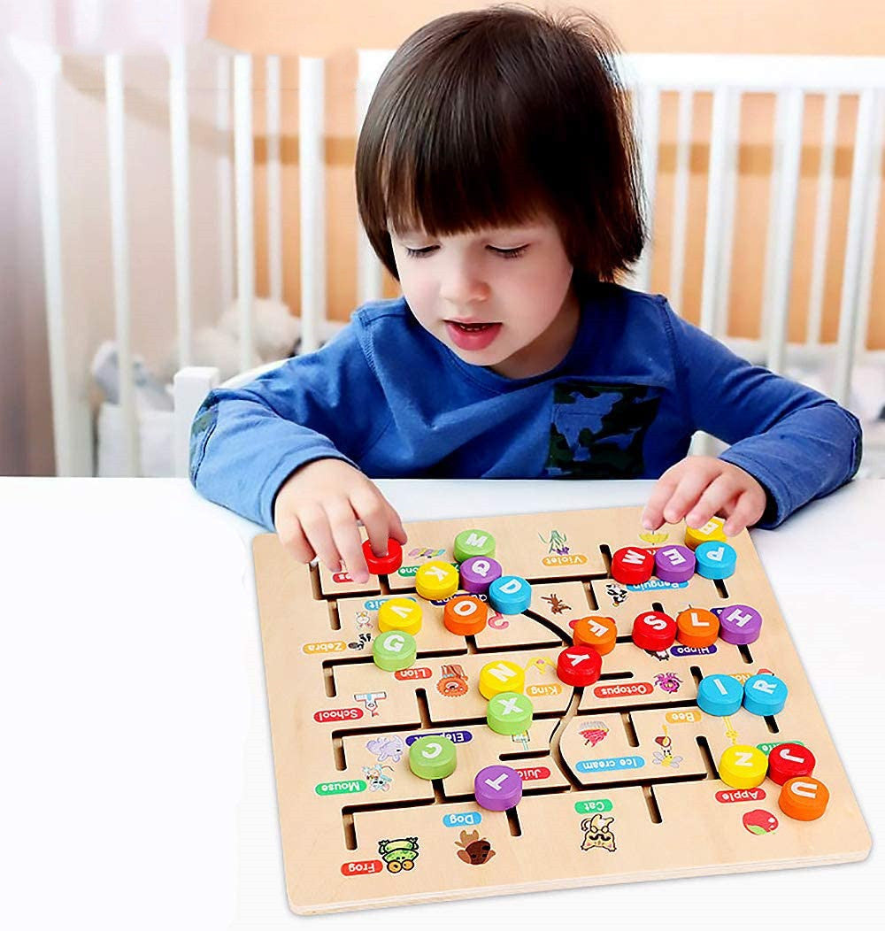 Interactive Wood Puzzle Digital Matching Toy for Young Learners