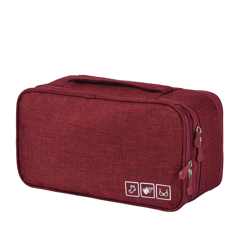 Travel Makeup Bag Women Multi-function 3-Shelf Underwear Storage Bag