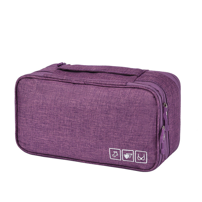 Travel Makeup Bag Women Multi-function 3-Shelf Underwear Storage Bag