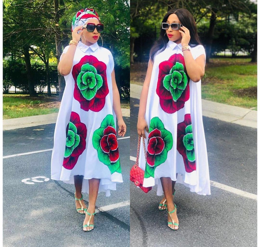 Women's Summer African Plus Size Print Temperament Dress